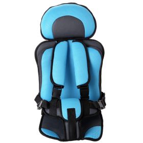 Infant Safe Seat Mat Portable Baby Safety Seat Children's Chairs Updated Version Thickening Sponge Kids Car Stroller Seats Pad (Color: Sky Blue large)