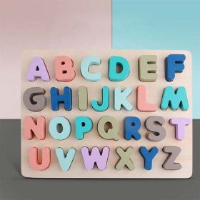 Wooden Puzzle Toy Game - English Letters ABC Numbers Learning for Kids (custom: Letters + Numbers Set)